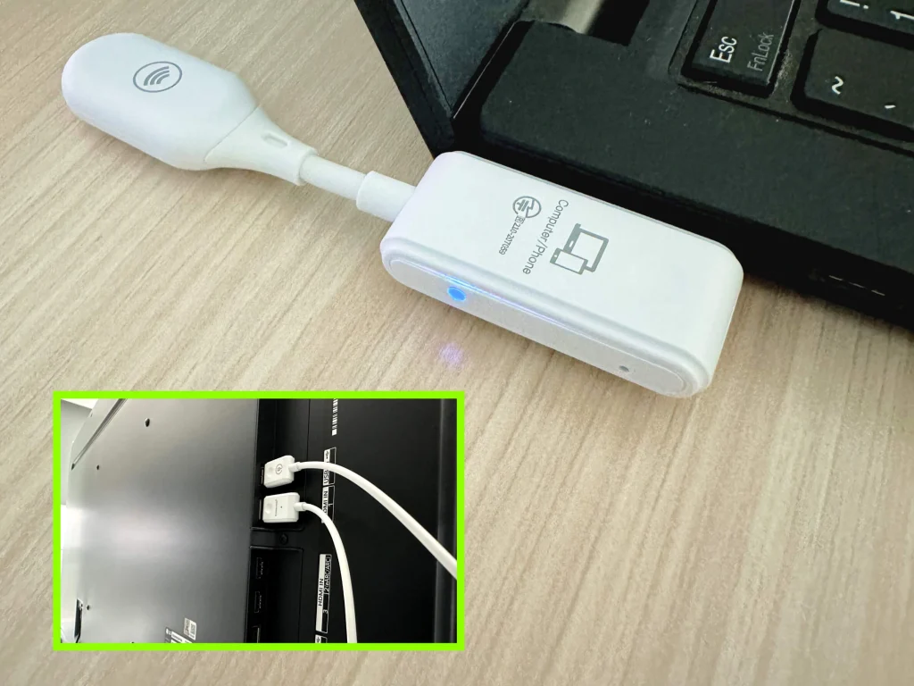 Steps To Connect The HDMI Transmitter Device To Your Smart TV For Your Office