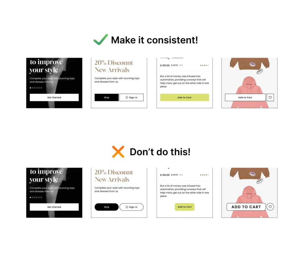 How To Apply Consistent Design & Style Button Tips