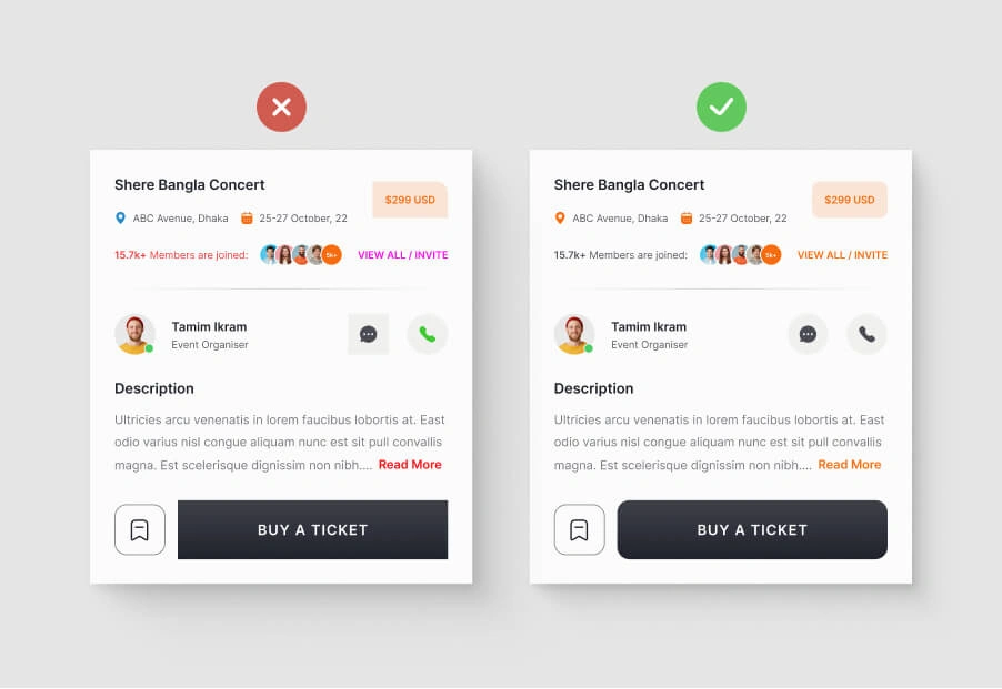 Inconsistenct User Interface Design