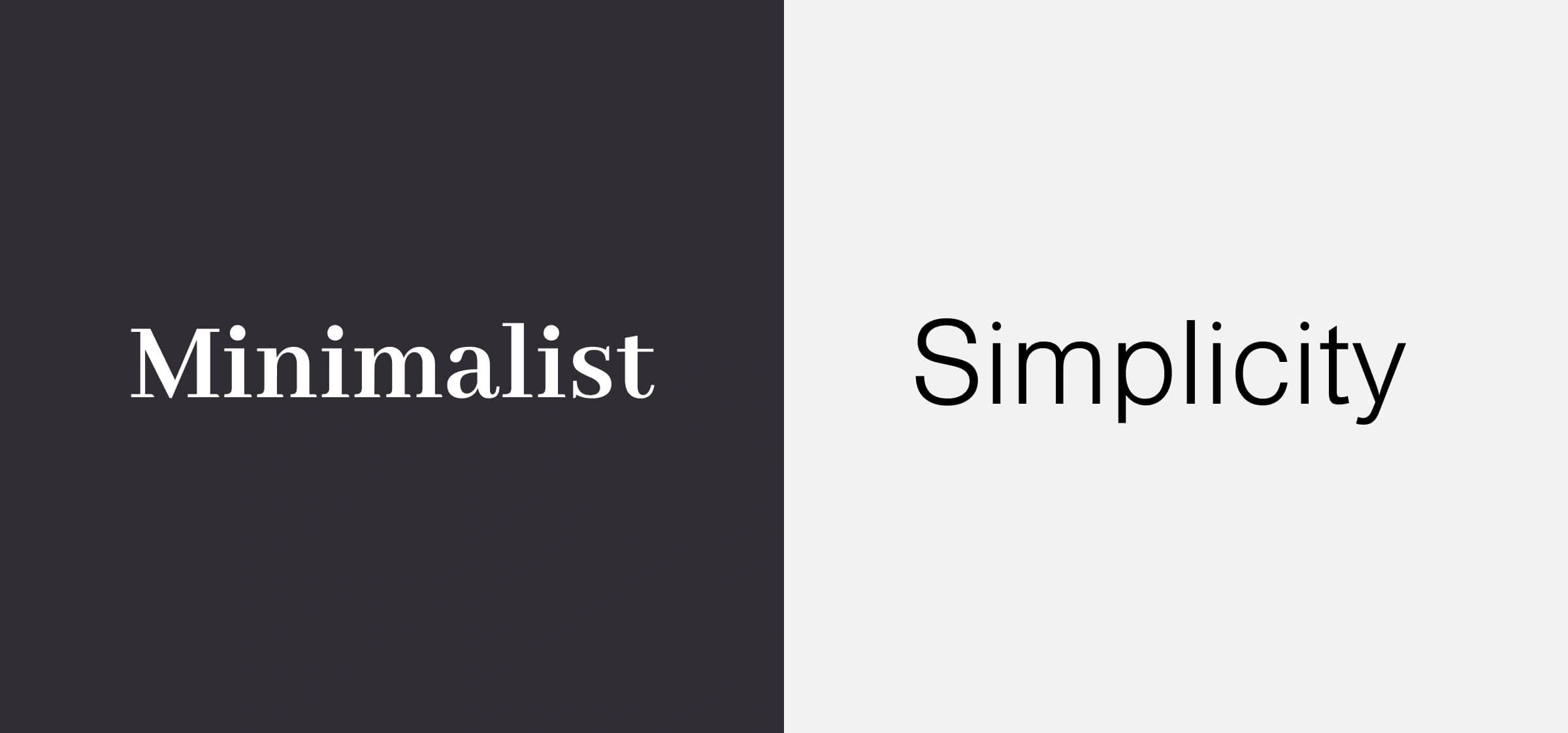 Minimalist & Simplicity Design Differences