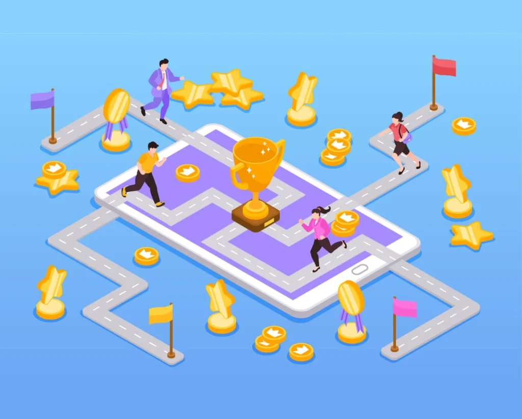 Gamification feature in loyalty app