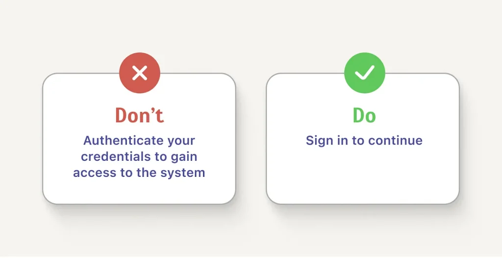 Use simple microcopies.