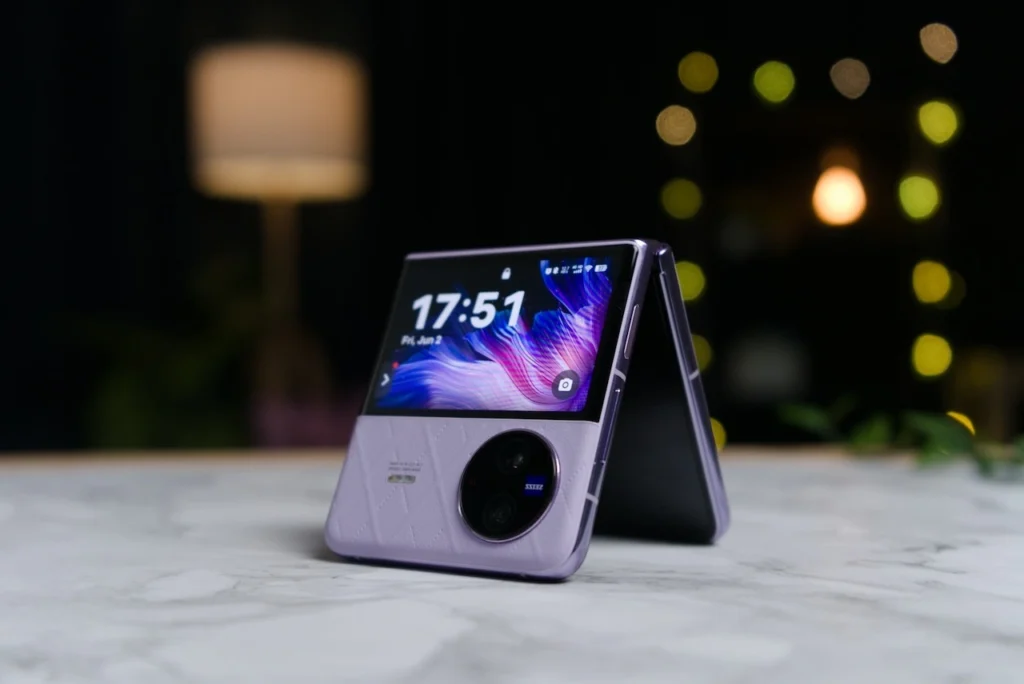 Android foldable phone on table showcasing future-proof mobile app development in Malaysia for innovative user experiences