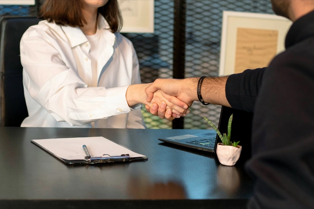 Business team aligning project requirements before hiring a web app developer