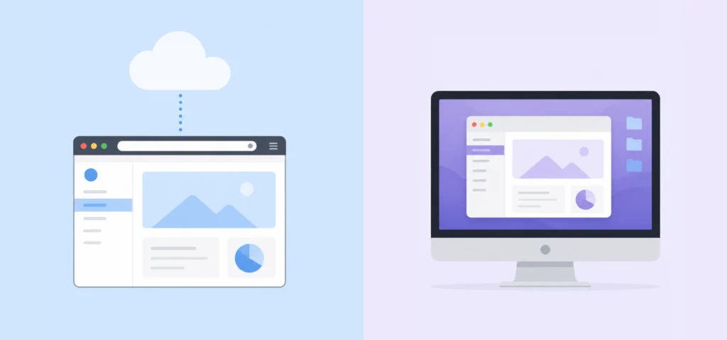 Web apps vs desktop software for scalable enterprise application development